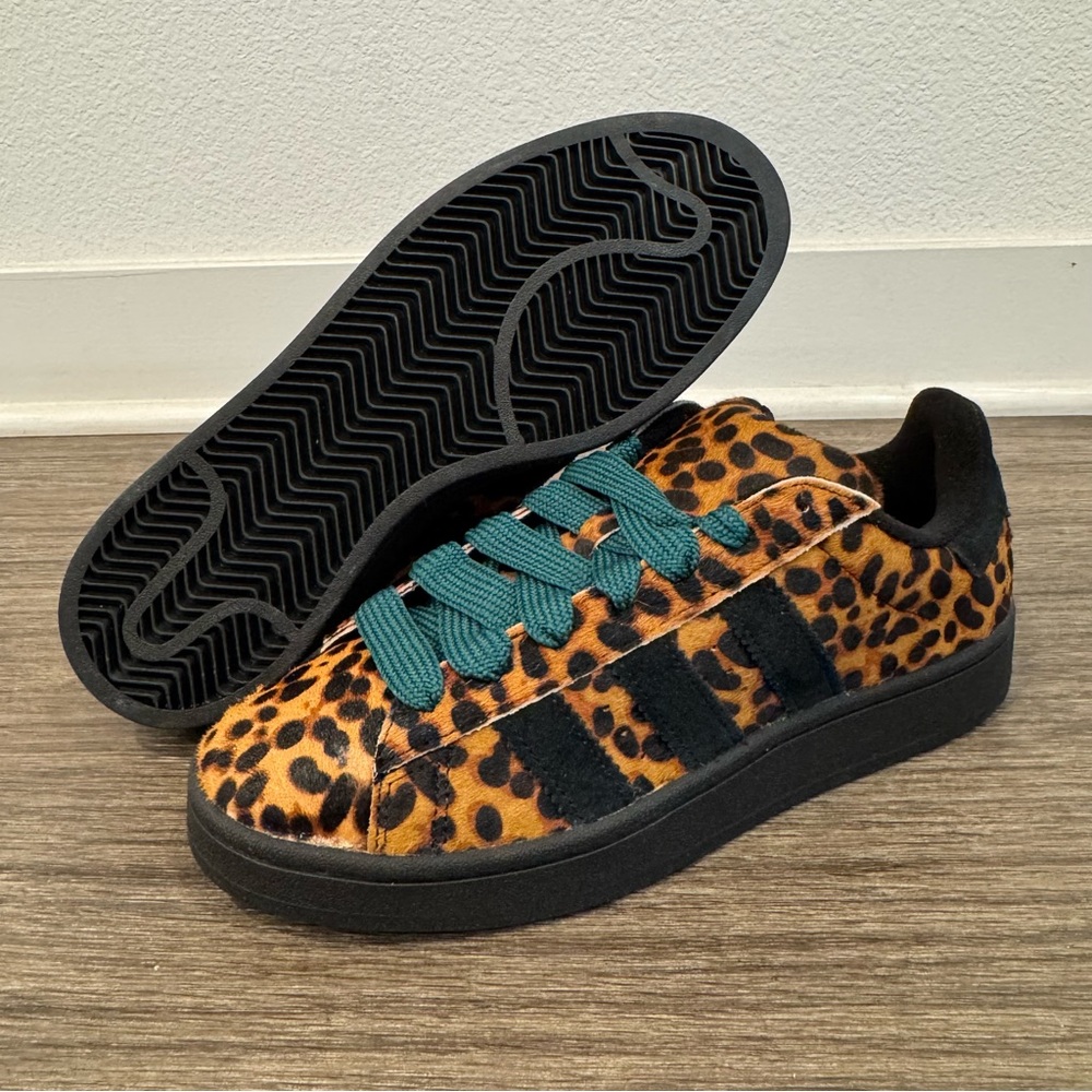 Adidas Wmns Campus 00s 'Cheetah Pack - Collegiate Green' sz 10 - Picture 3 of 5